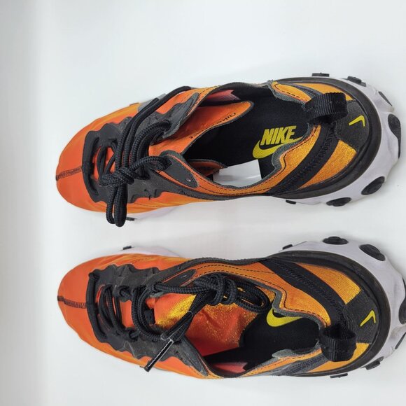 Nike React Element 55 Mens Sneakers Size 10.5 BQ9241 001 Sunrise Orange Black - Picture 9 of 16